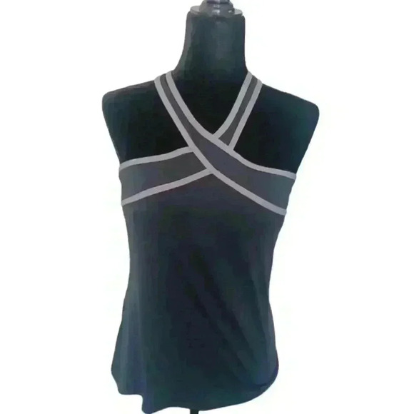 Fabletics Womens Grey Chicago Criss-Cross Workout Tank M - Picture 1 of 15